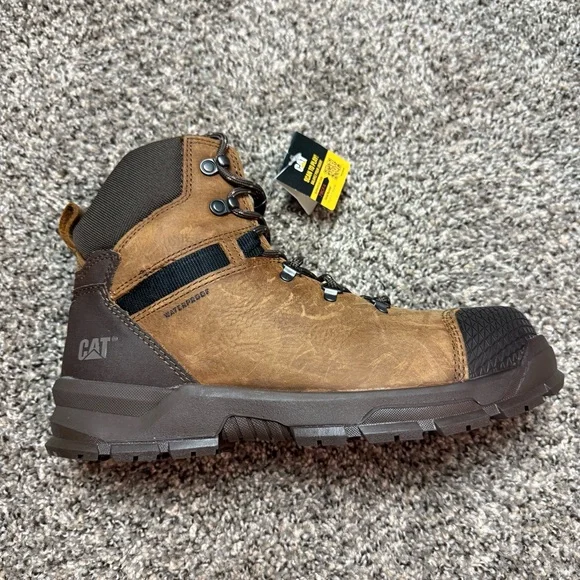 Caterpillar Men's Accomplice X Waterproof Steel Toe 6 Work Boots Brown Size 14